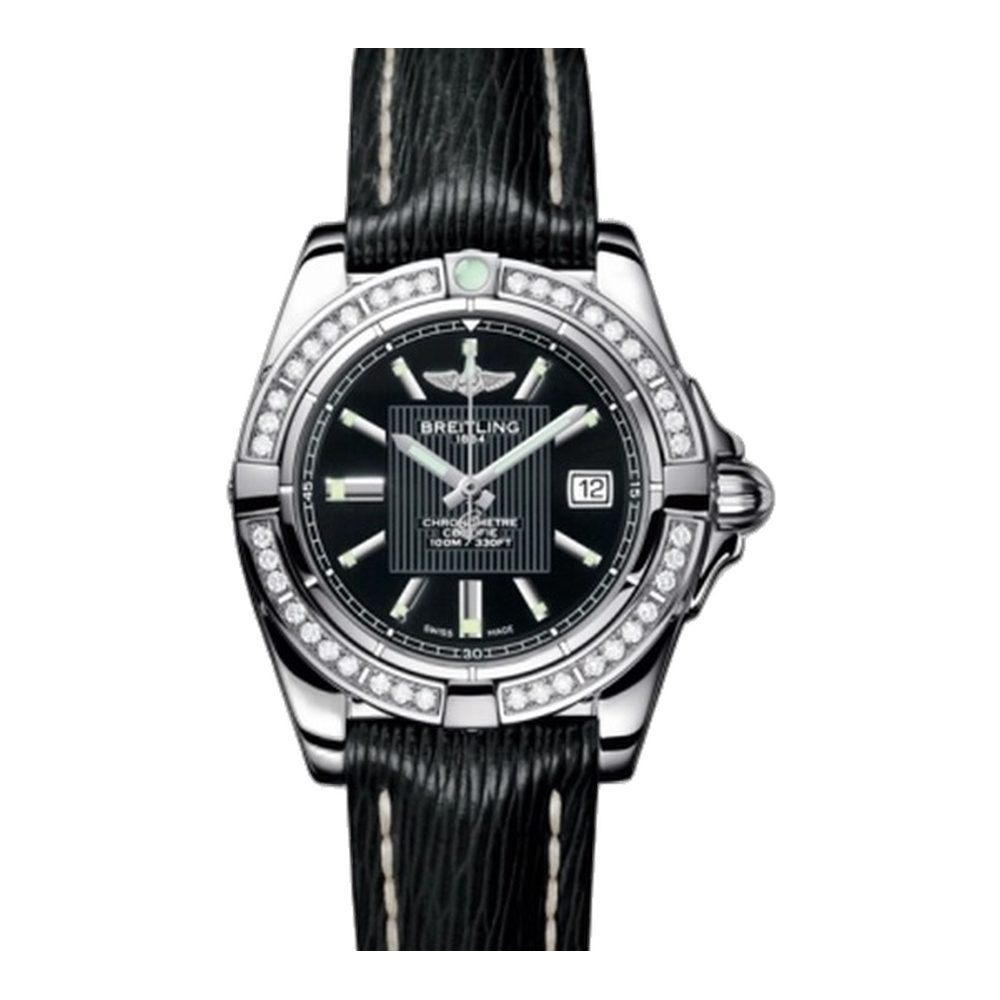 Breitling Stainless Steel / Diamond / Trophy Black / Sahara Black Dial Straps