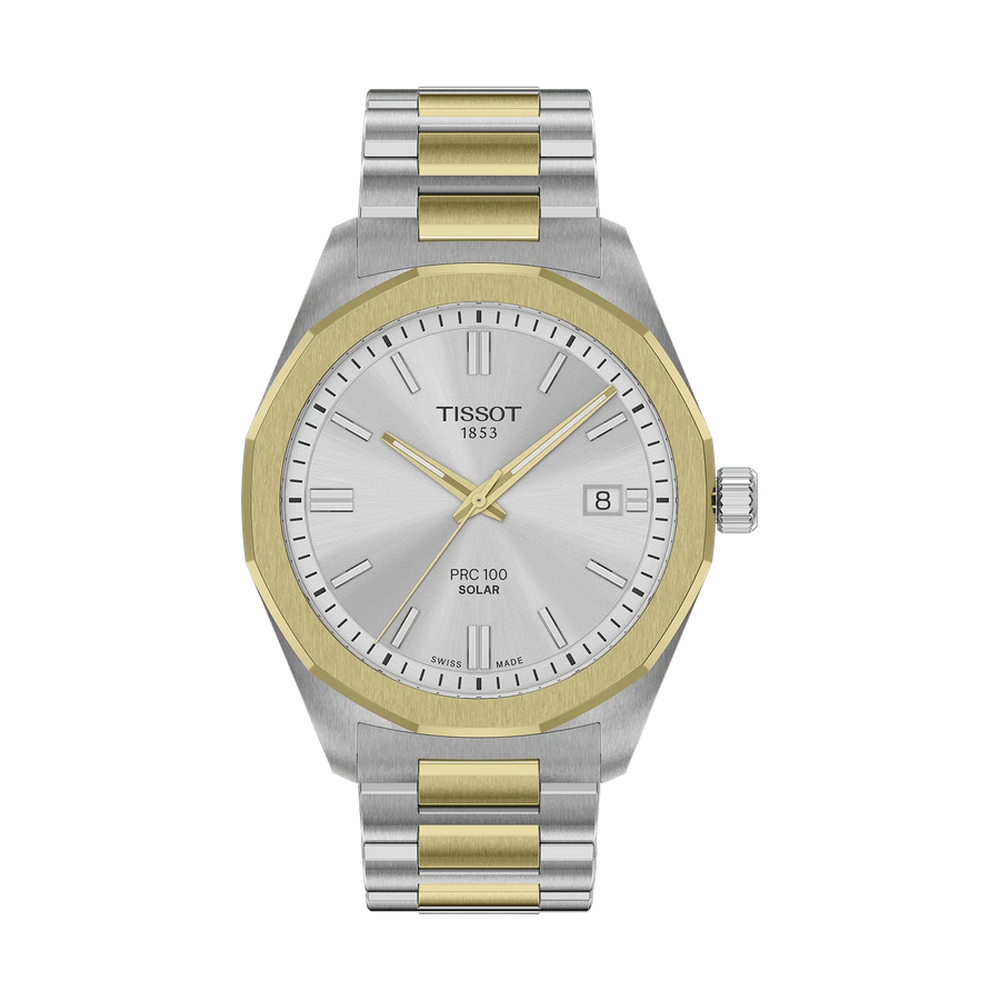 Tissot Tissot PRC 100 Solar 39mm T151.422.22.031.00 White Dial Straps