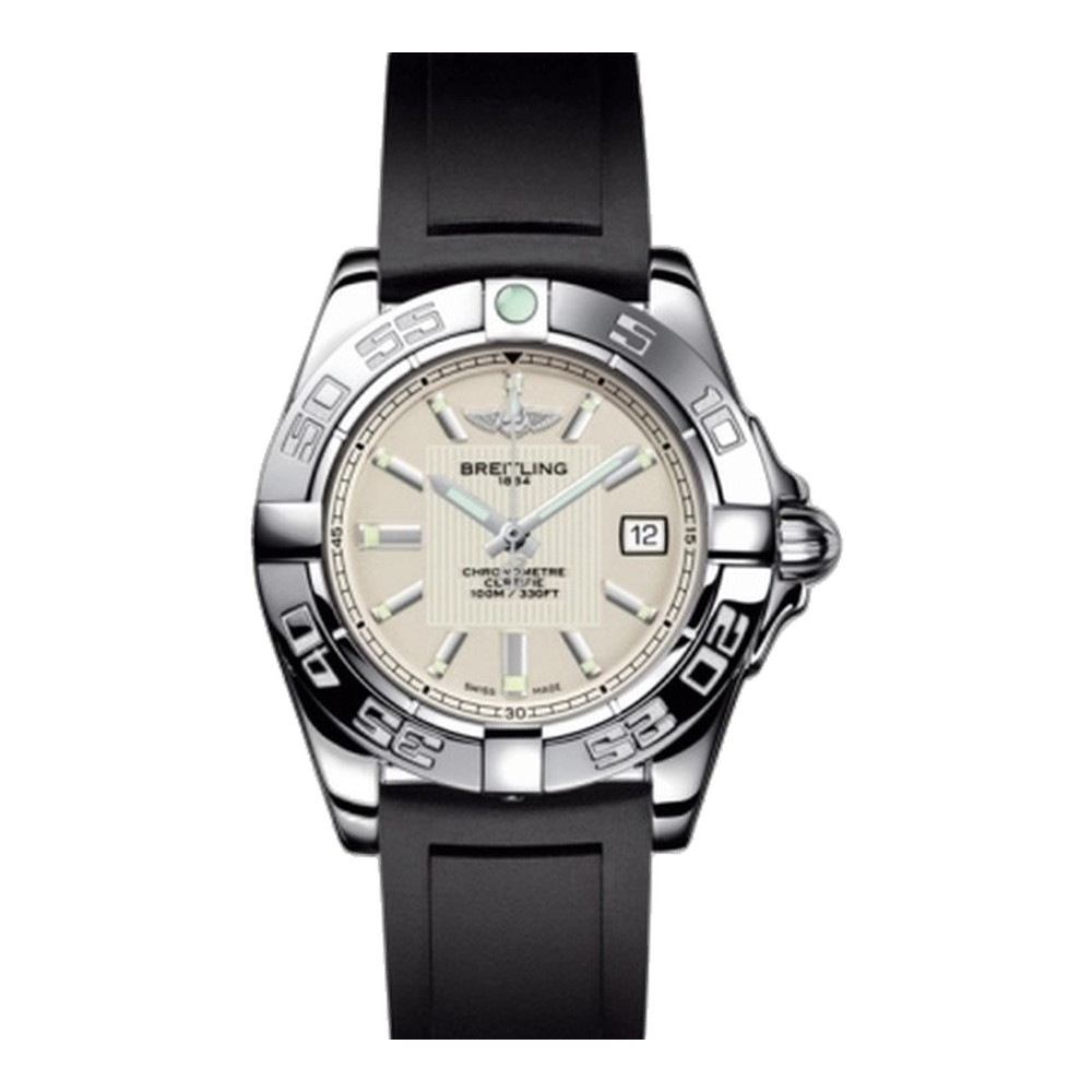 Breitling Stainless Steel / Sierra Silver Natural/Cream Dial Straps