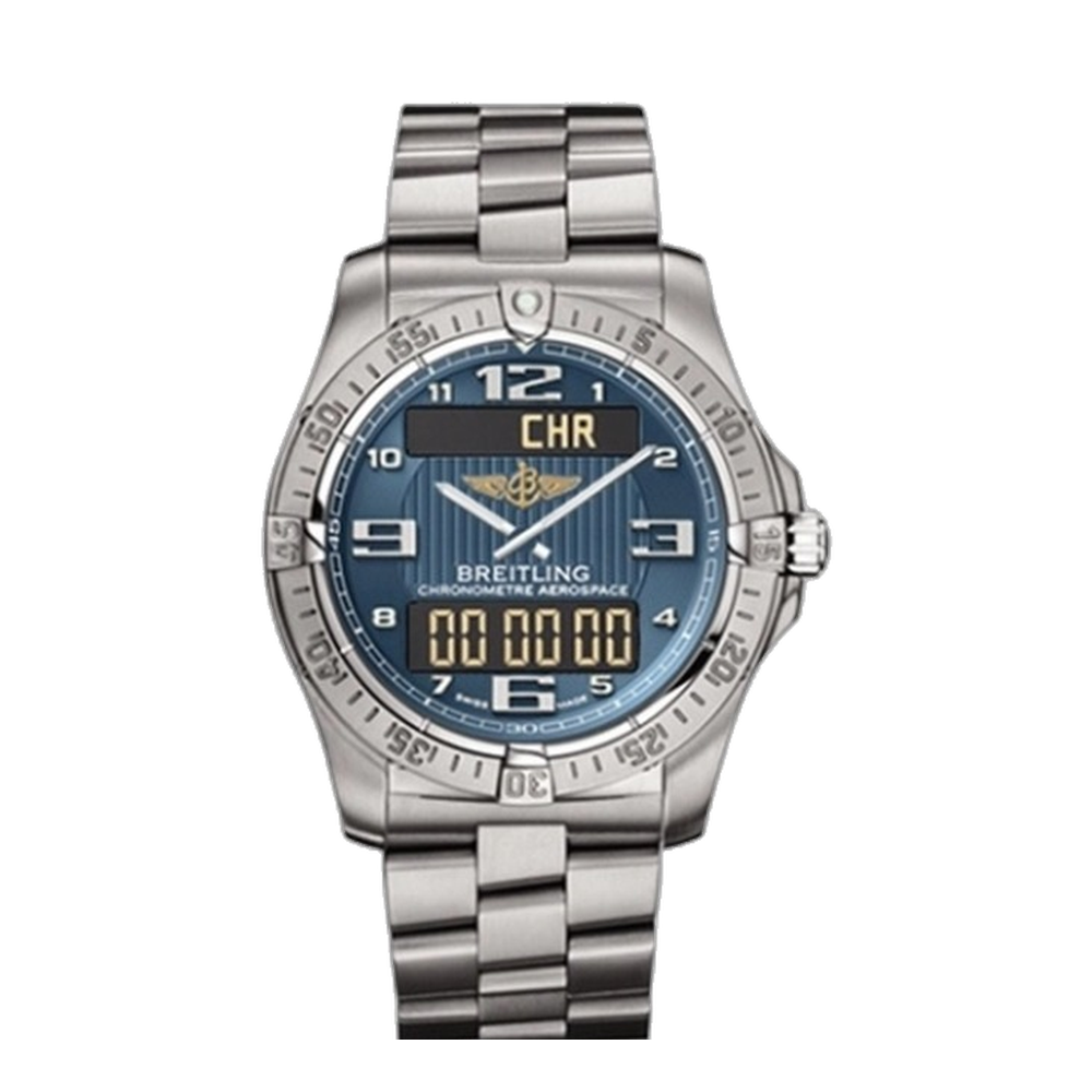 Breitling Stainless Steel Blue/Navy Dial Straps