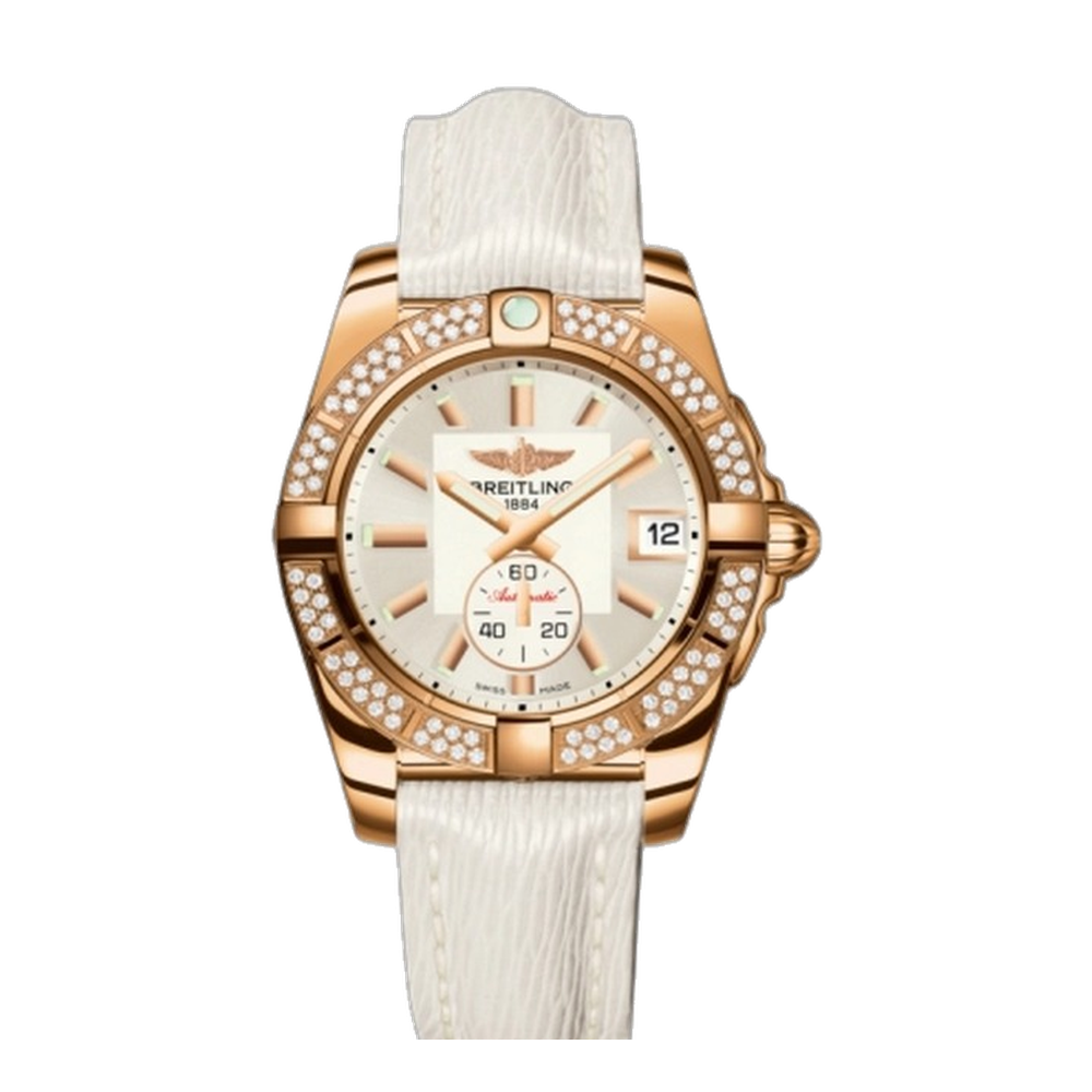 Breitling Automatic Rose Gold / Diamond / Stratus Silver / Sahara