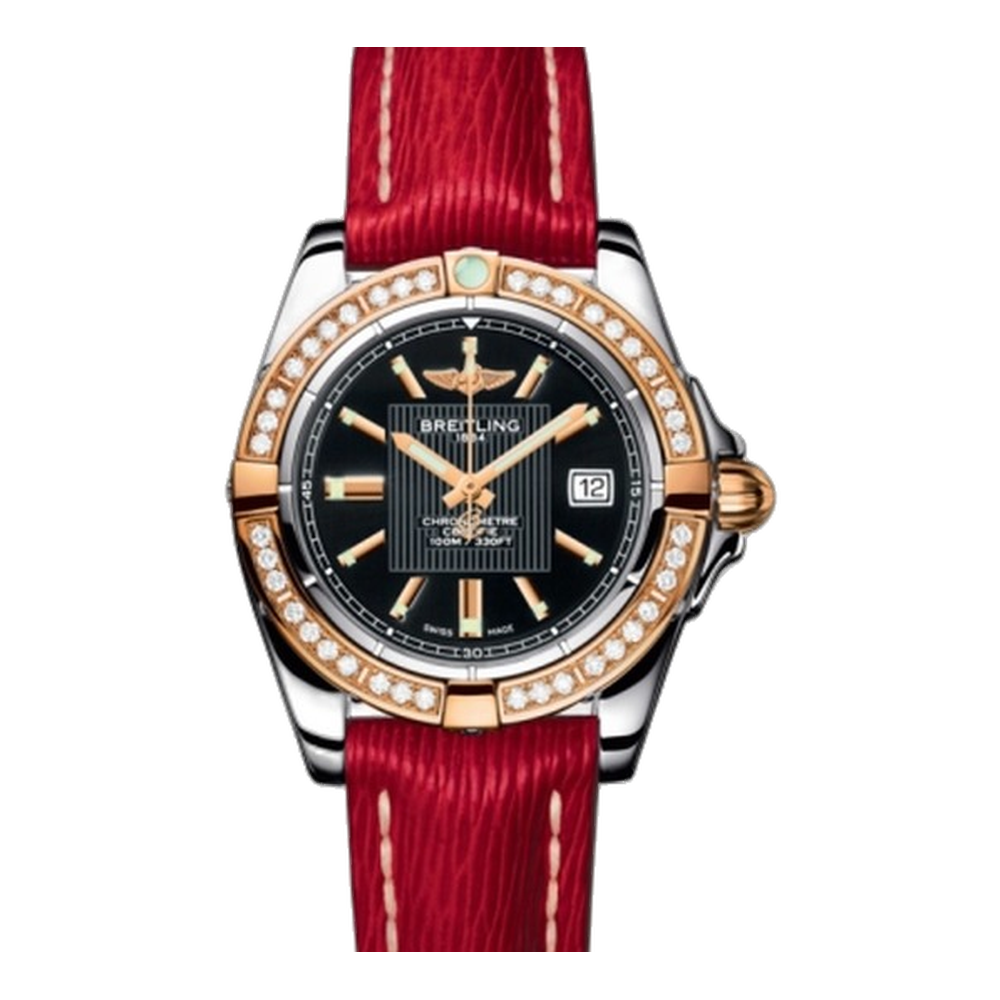 Breitling Stainless Steel / Rose Gold / Diamond / Trophy Black / Sahara Black Dial Straps