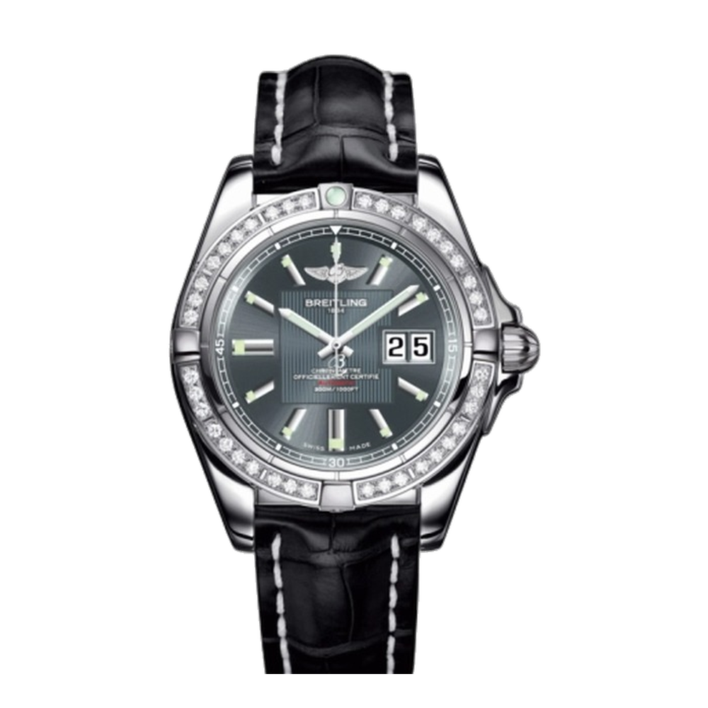 Breitling Stainless Steel / Diamond / Tomcat Gray