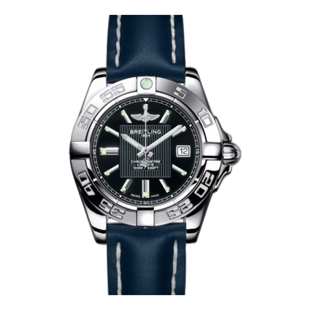 Breitling Stainless Steel / Trophy Black Black Dial Straps