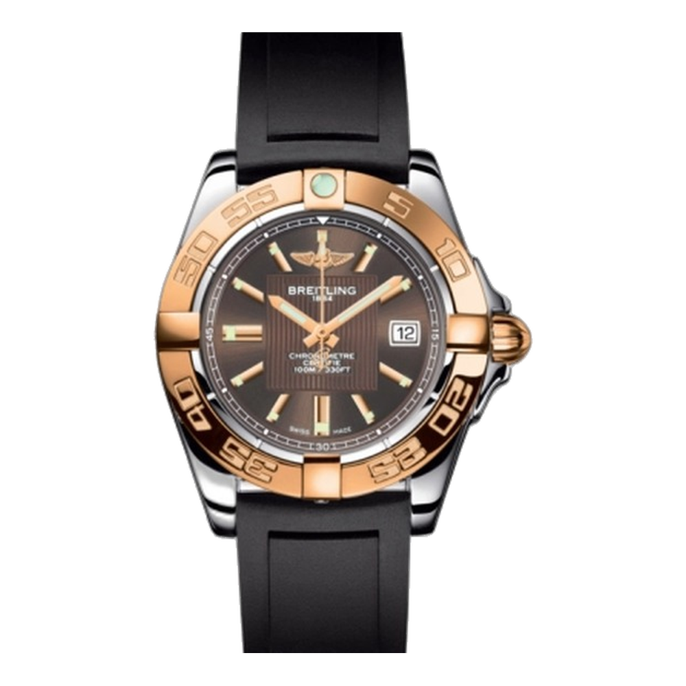 Breitling Stainless Steel / Rose Gold / Solar Bronze Brown Dial Straps