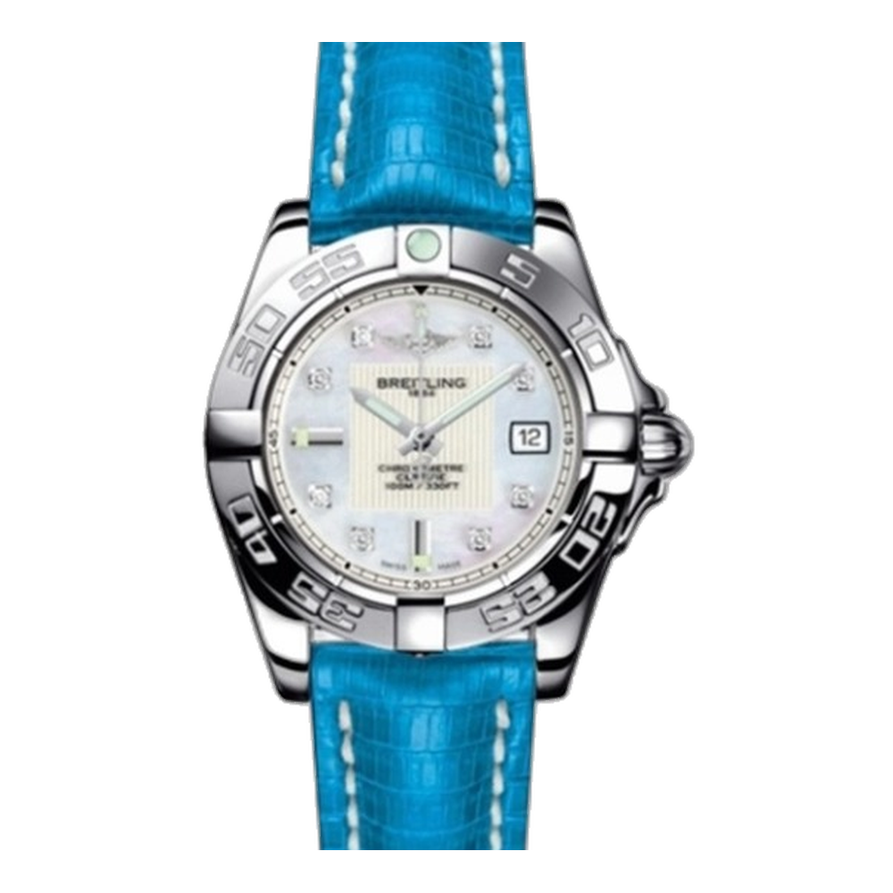Breitling Stainless Steel / Pearl Diamond / Teju White Dial Straps