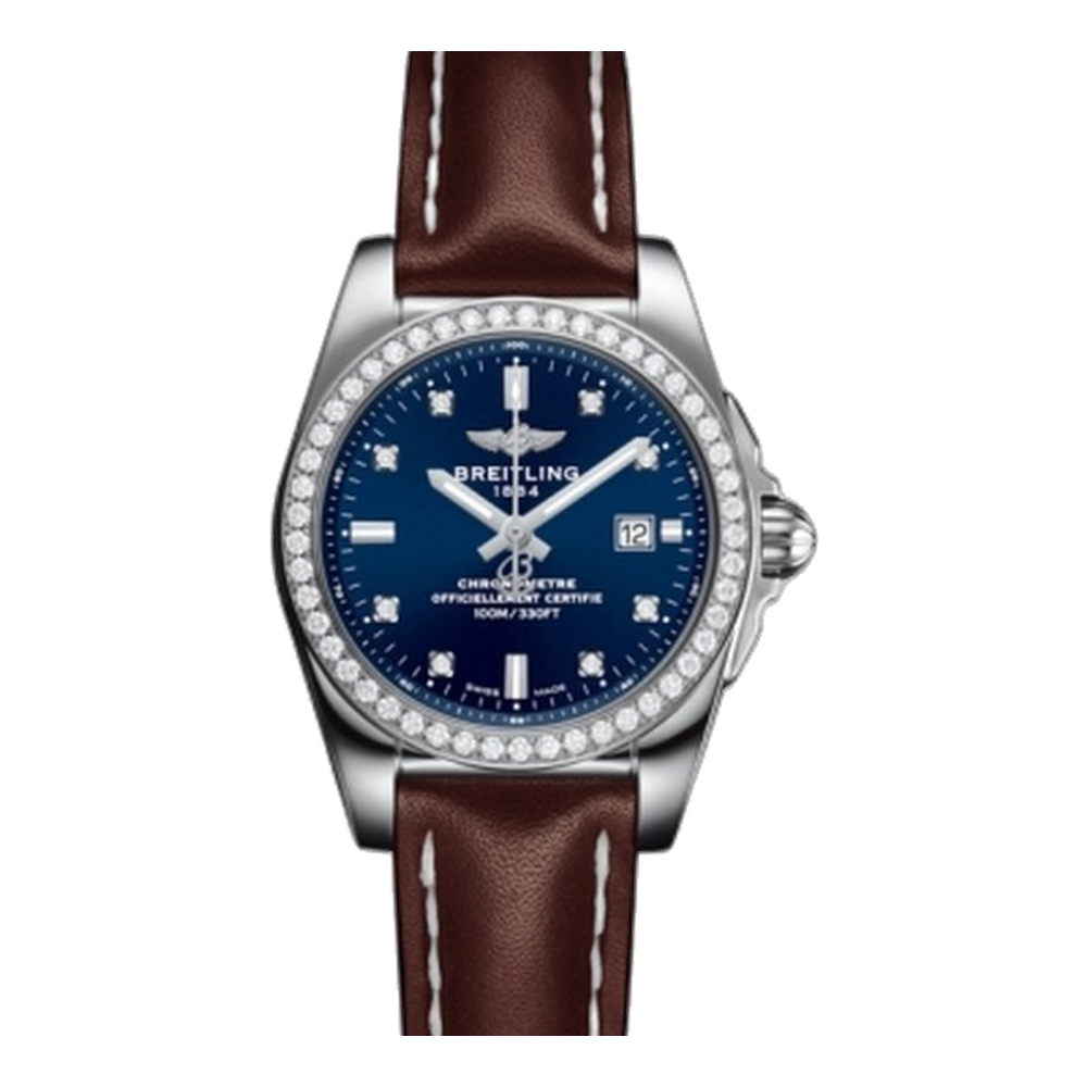 Breitling Stainless Steel / Diamond / Horizon Blue Diamond