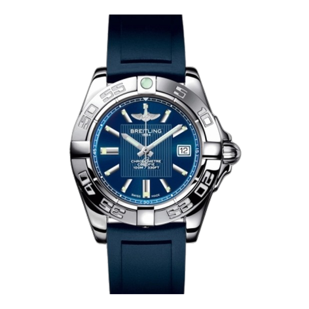 Breitling Stainless Steel / Metallica Blue Blue/Navy Dial Straps