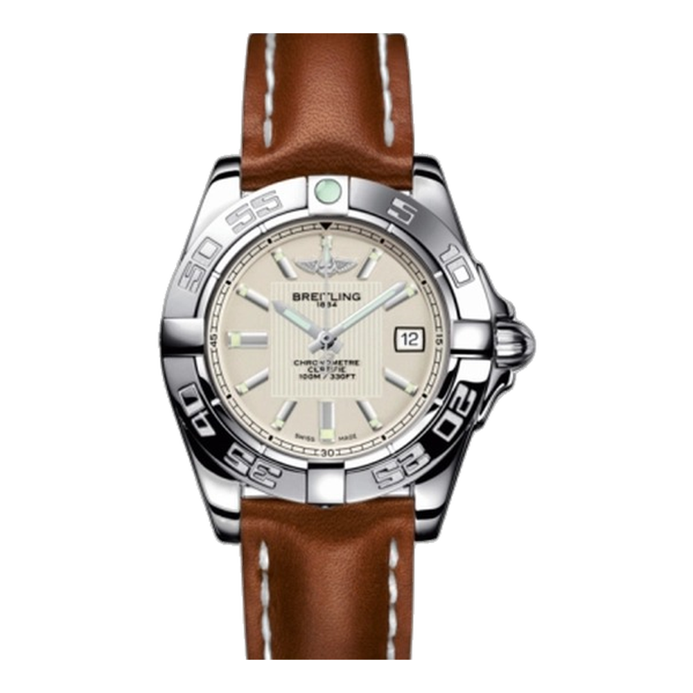 Breitling Stainless Steel / Sierra Silver / Calf Natural/Cream Dial Straps