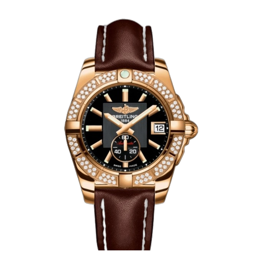 Breitling Automatic Rose Gold / Diamond / Volcano Black