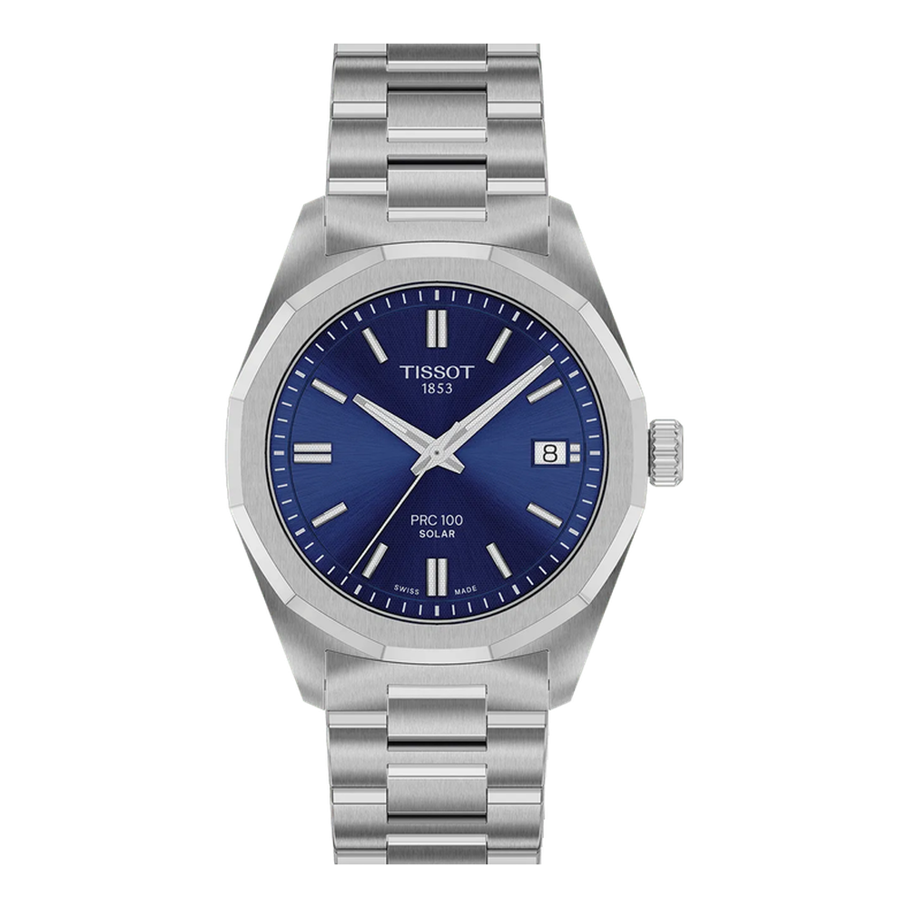 Tissot Tissot PRC 100 Solar 34mm T151.822.11.041.00 Blue/Navy Dial Straps