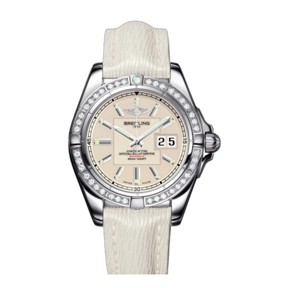 Breitling Stainless Steel / Diamond / Sierra Silver / Sahara
