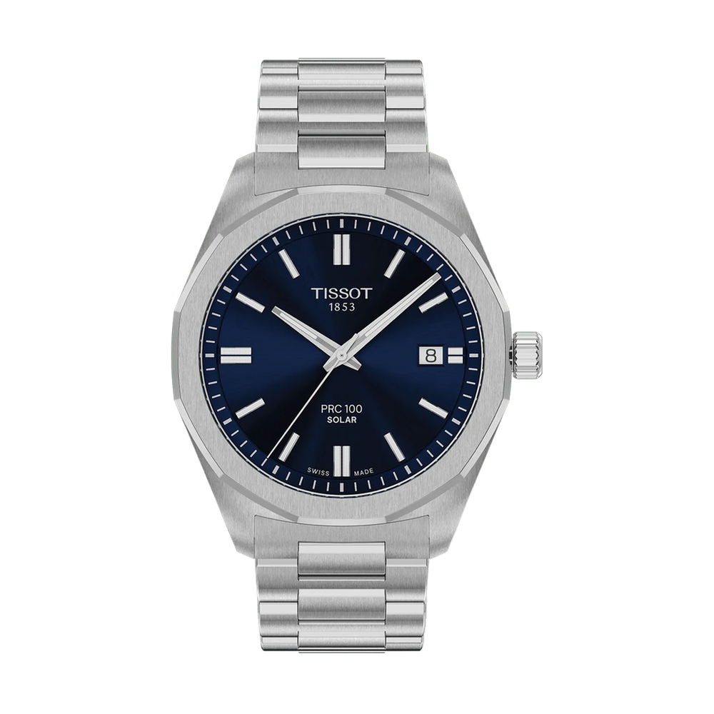 Tissot Tissot PRC 100 Solar 39mm T151.422.11.041.00 Blue/Navy Dial Straps