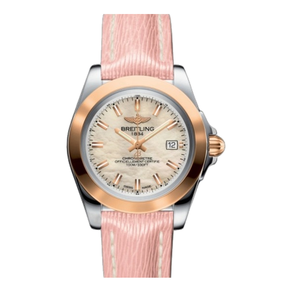 Breitling Sleek Edition Stainless Steel / Rose Gold / Pearl / Sahara Natural/Cream Dial Straps