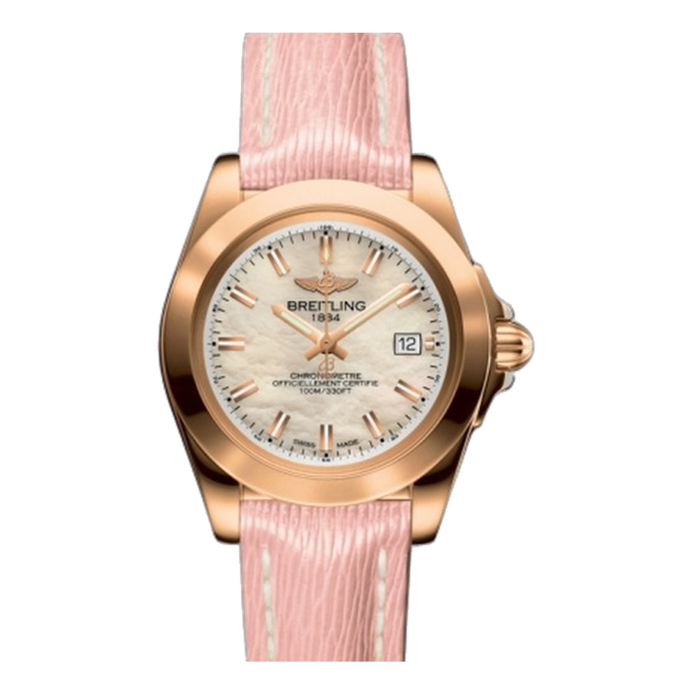 Breitling Sleek Edition Rose Gold / Pearl / Sahara Natural/Cream Dial Straps