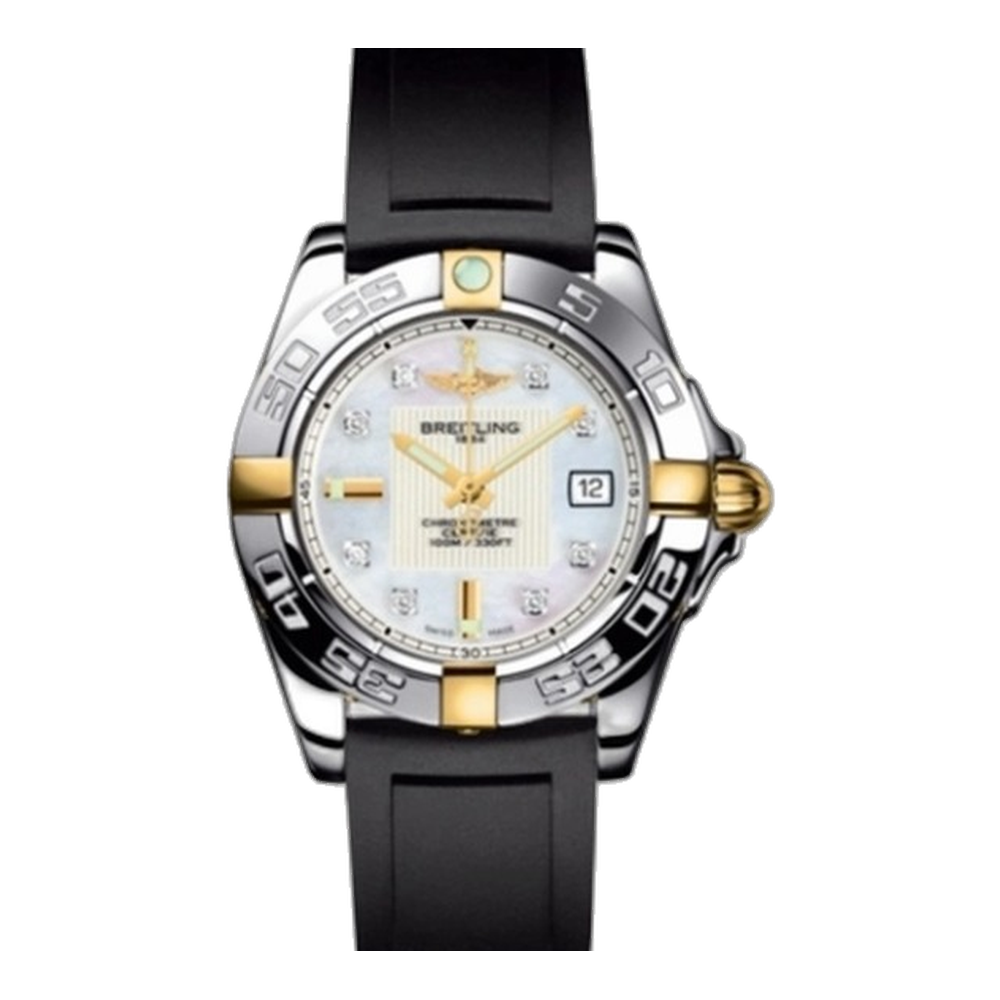 Breitling Two Tone MOP / Diamond White Dial Straps