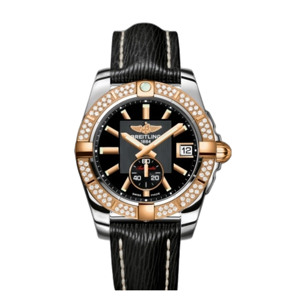 Breitling Automatic Stainless Steel / Rose Gold / Diamond / Volcano Black / Sahara