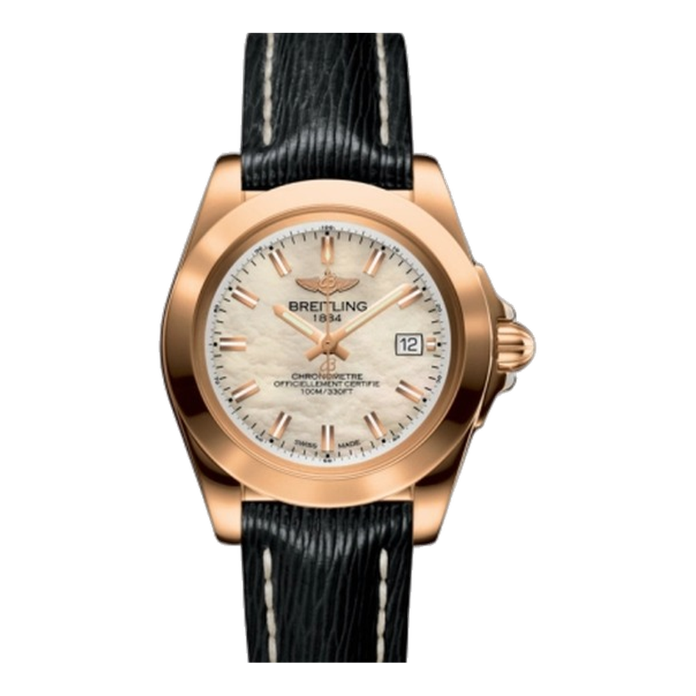 Breitling Sleek Edition Rose Gold / Pearl / Sahara Natural/Cream Dial Straps