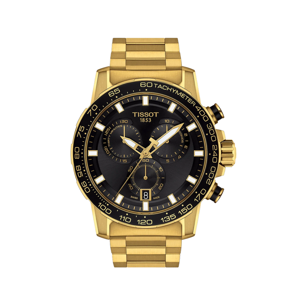 Tissot Tissot Supersport Chrono 45.5mm T125.617.33.051.01 Black Dial Straps