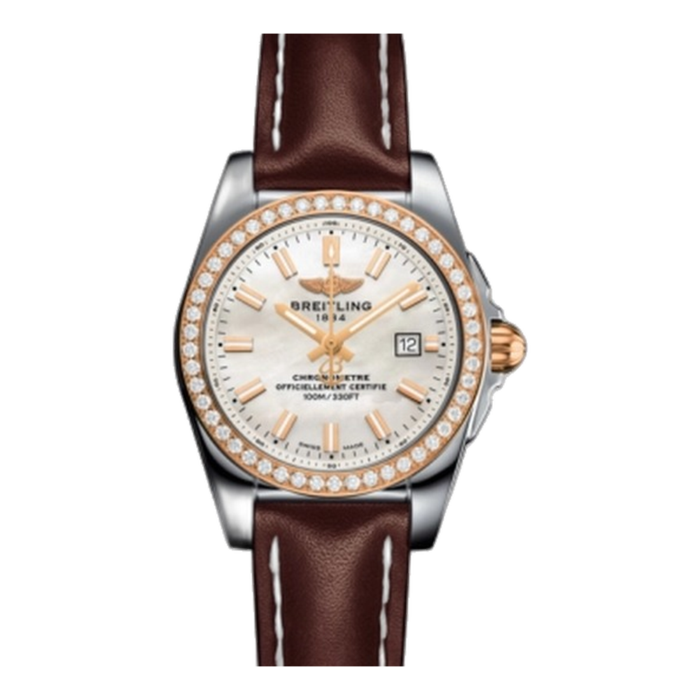 Breitling Stainless Steel / Rose Gold / Diamond / Pearl