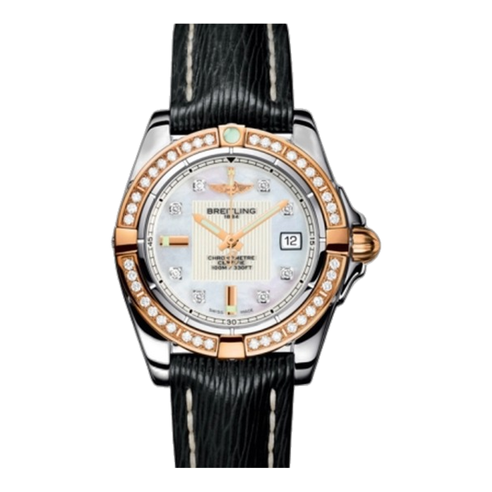Breitling Stainless Steel / Rose Gold / Diamond / Pearl Diamond / Sahara White Dial Straps