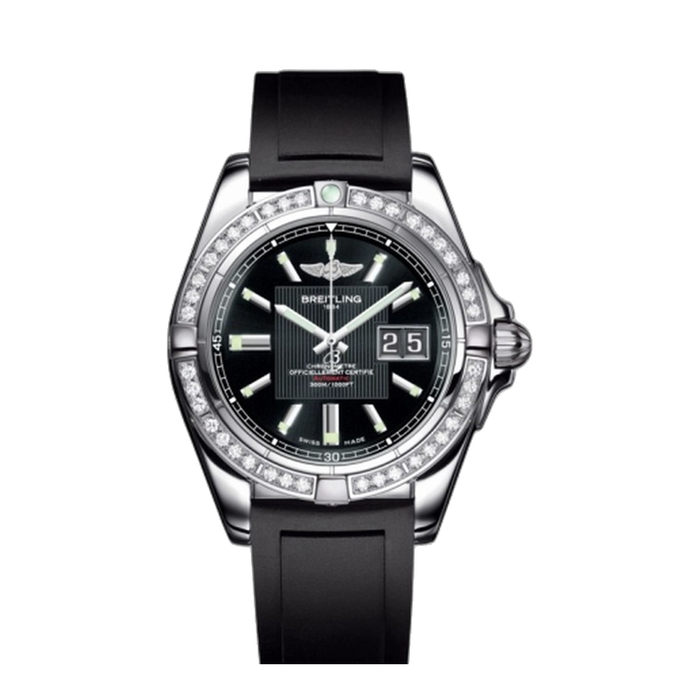 Breitling Stainless Steel / Diamond / Trophy Black