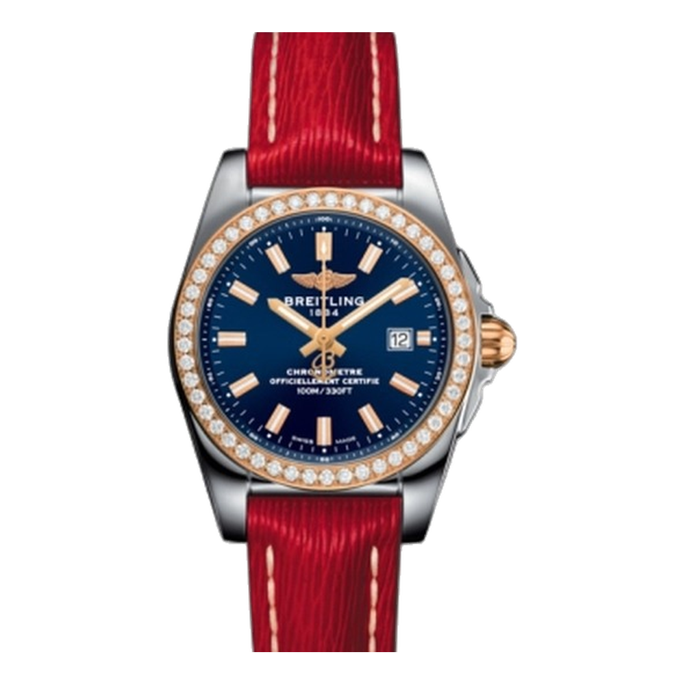 Breitling Stainless Steel / Rose Gold / Diamond / Horizon Blue / Sahara