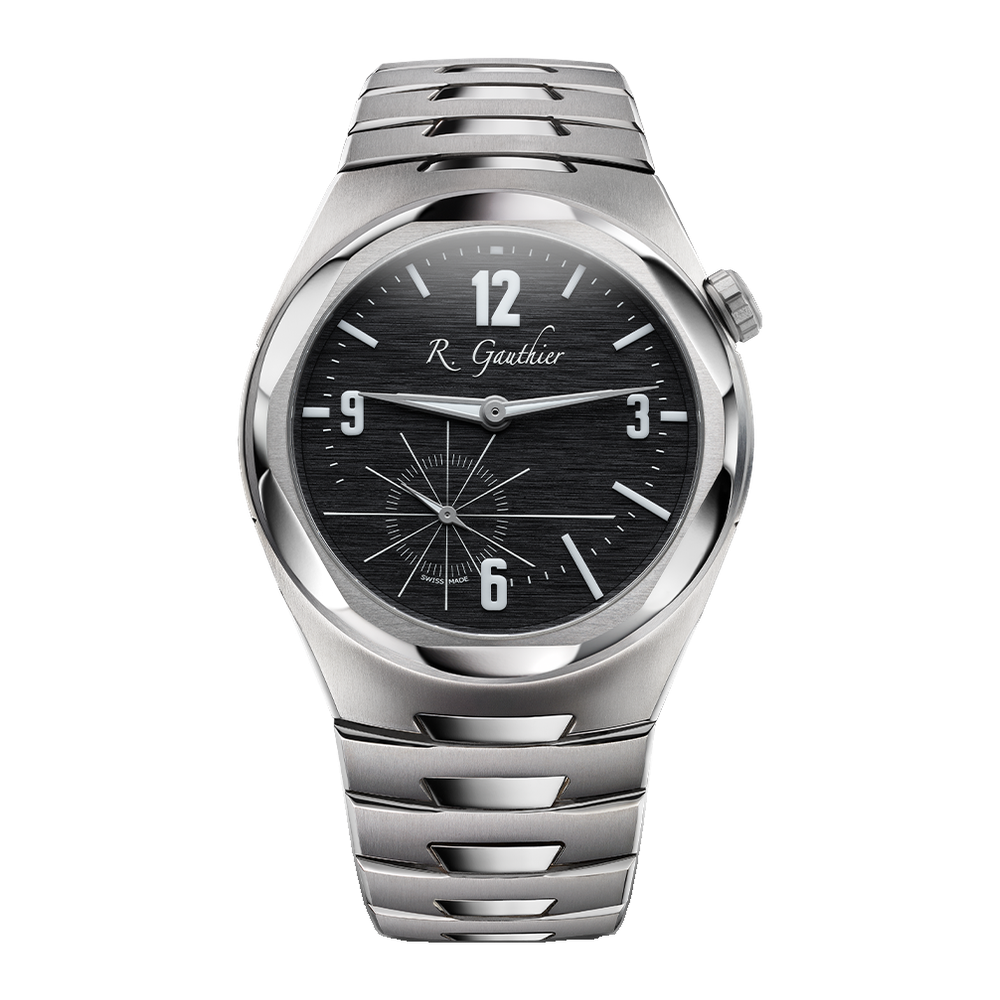 Romain Gauthier Titanium Edition Bracelet — Black Structured Dial