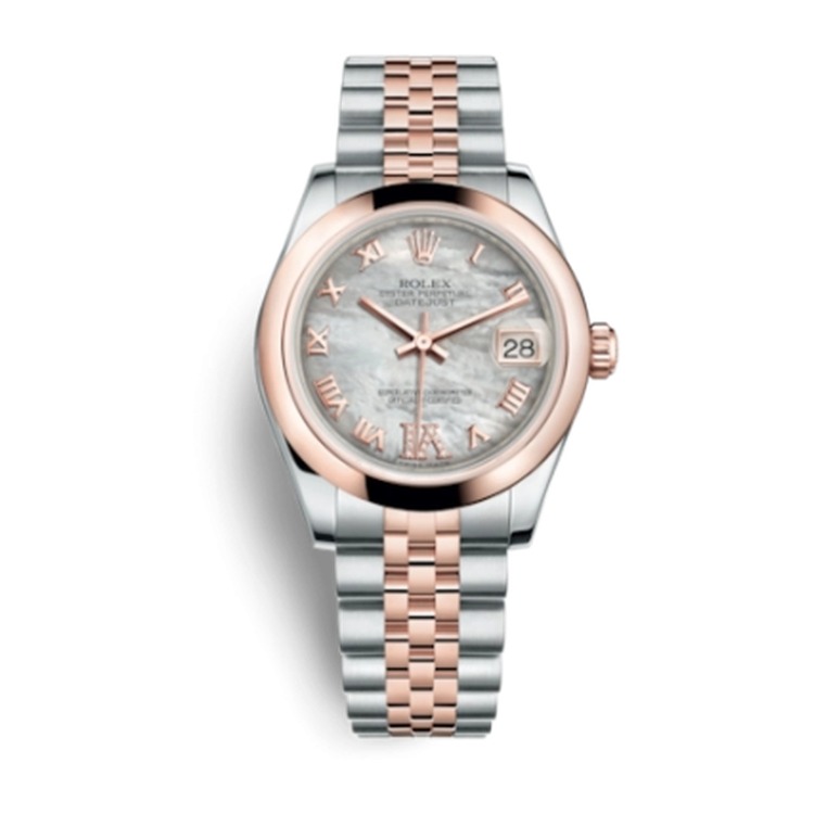 Rolex Datejust 31 Rolesor Everose Domed / Jubilee / MOP Roman
