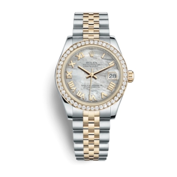 Rolex Datejust 31 Rolesor Yellow Diamond / Jubilee / MOP Roman