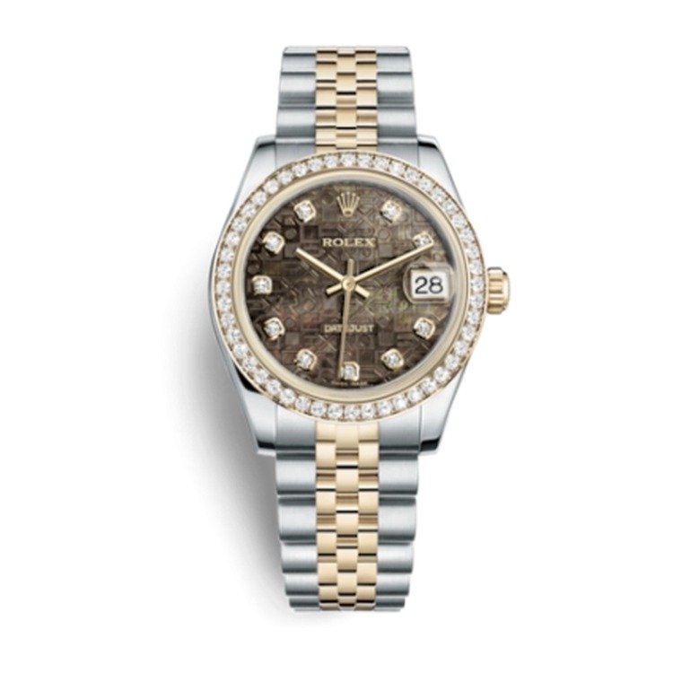 Rolex Datejust 31 Rolesor Yellow Diamond / Jubilee / Black MOP Computer