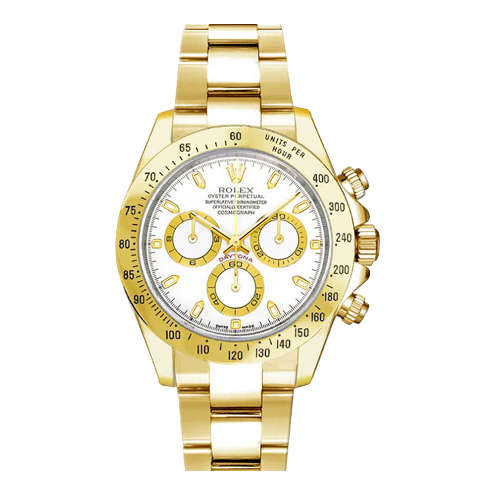 Rolex Daytona Yellow Gold White