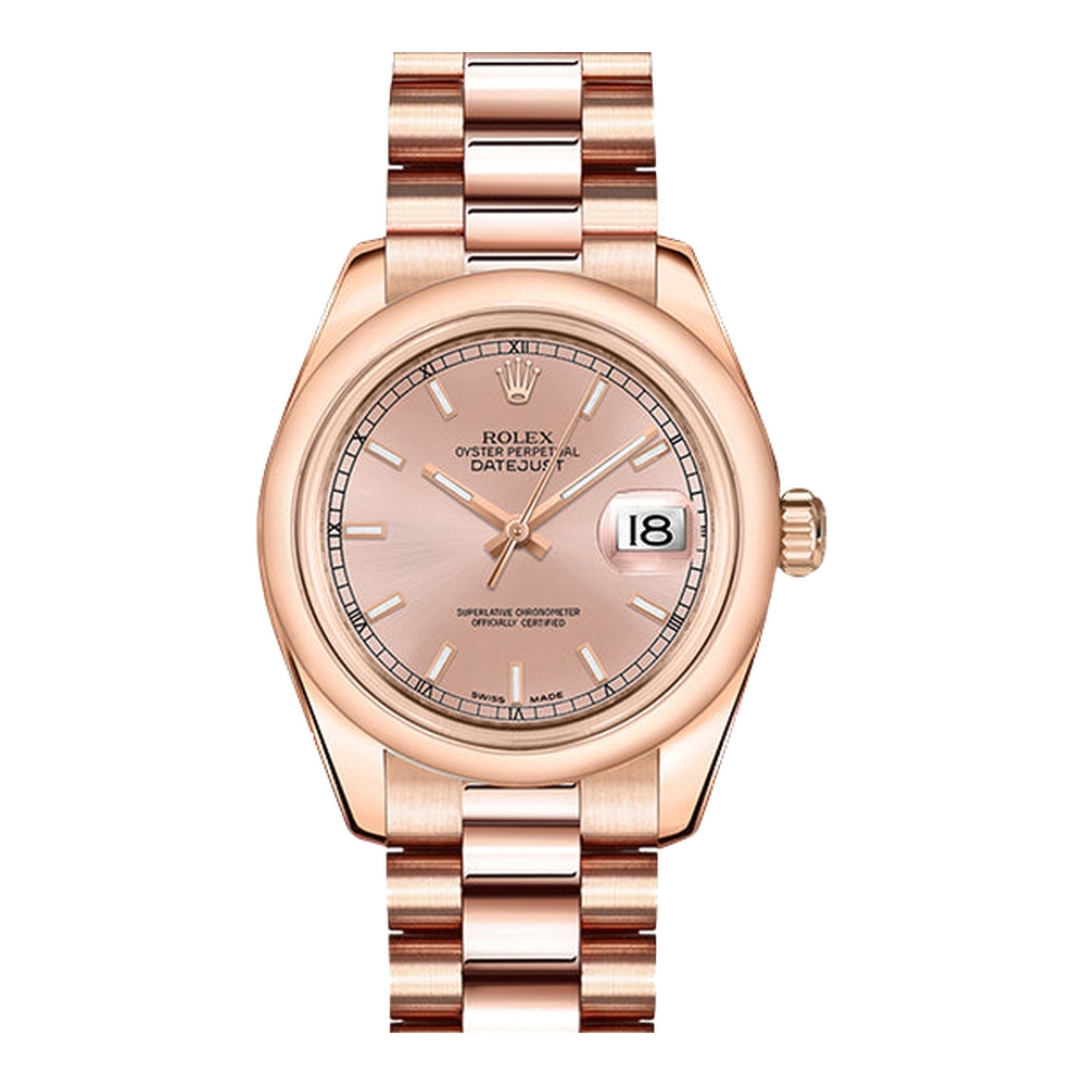 Rolex Datejust 31 Everose Domed / President / Pink