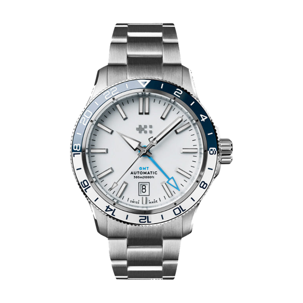 Christopher Ward C60 GMT 300 White Dial Straps