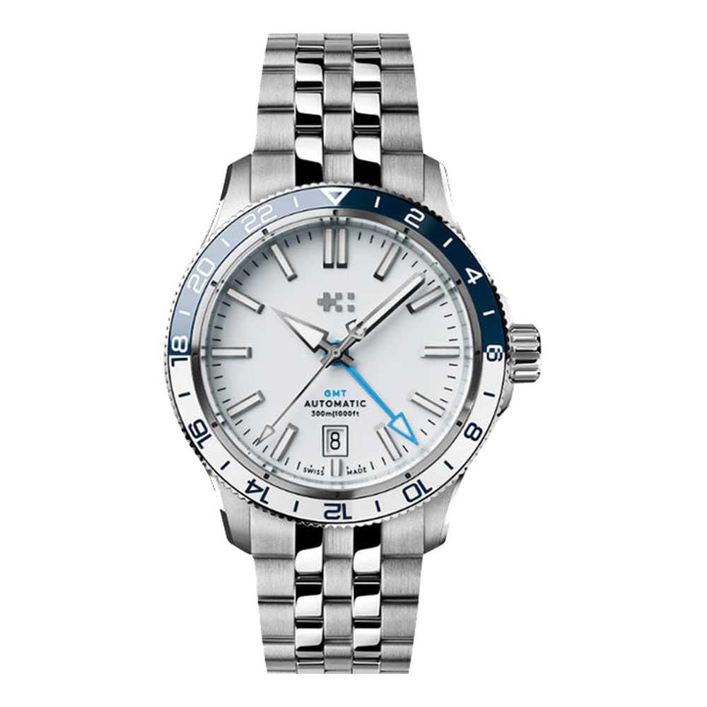 Christopher Ward C60 GMT 300 White Dial Straps