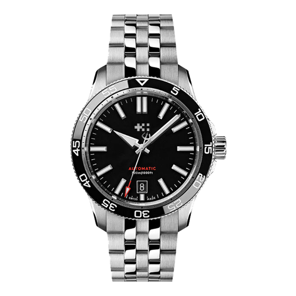 Christopher Ward C60 Pro 300 Black Dial Straps