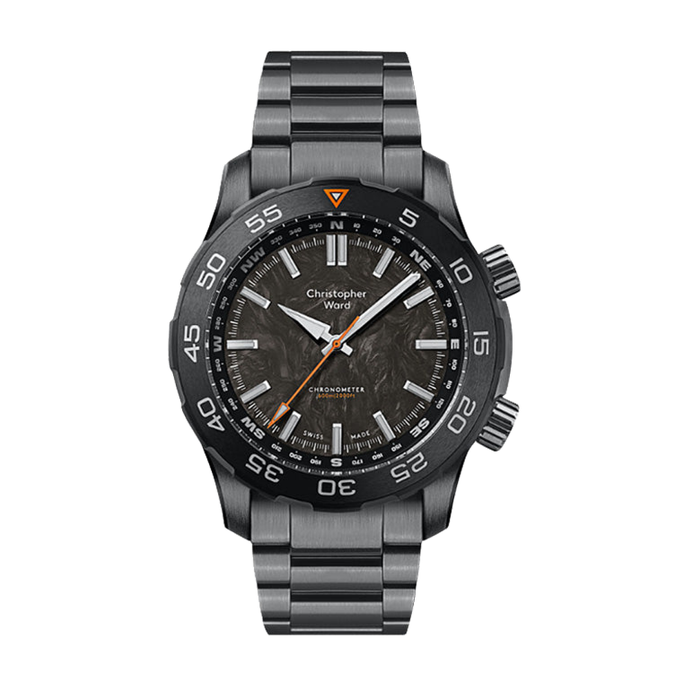 Christopher Ward C60 Lympstone Black Dial Straps