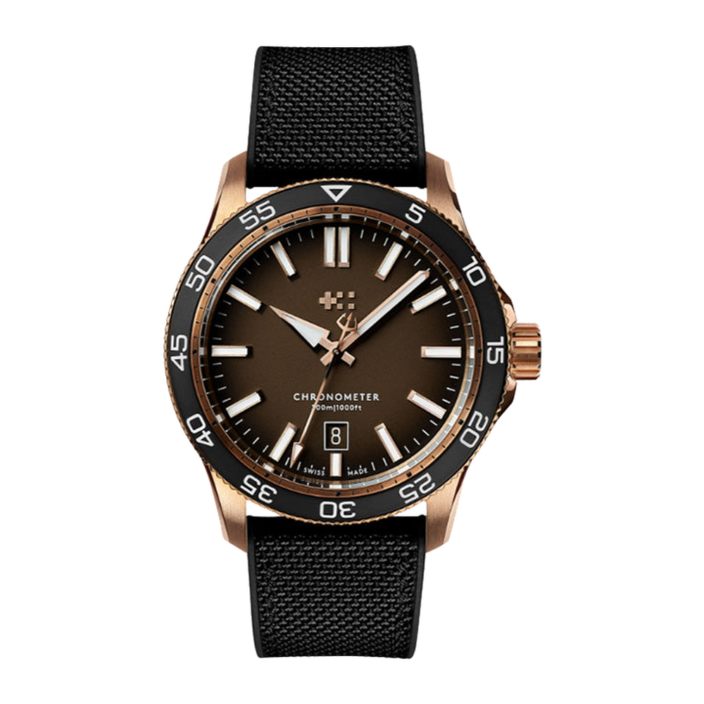 Christopher Ward C60 Pro 300 Brown Dial Straps
