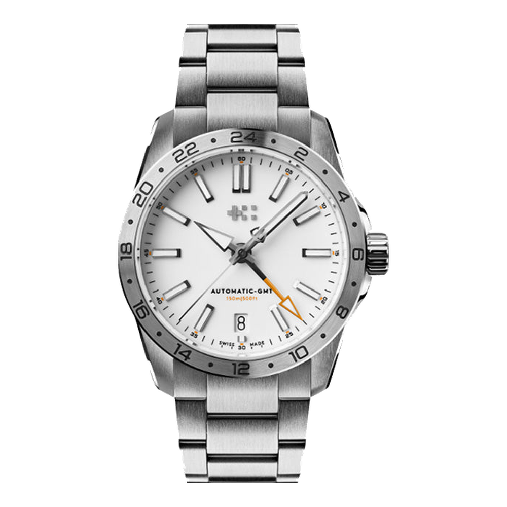 Christopher Ward C63  GMT  36 White Dial Straps