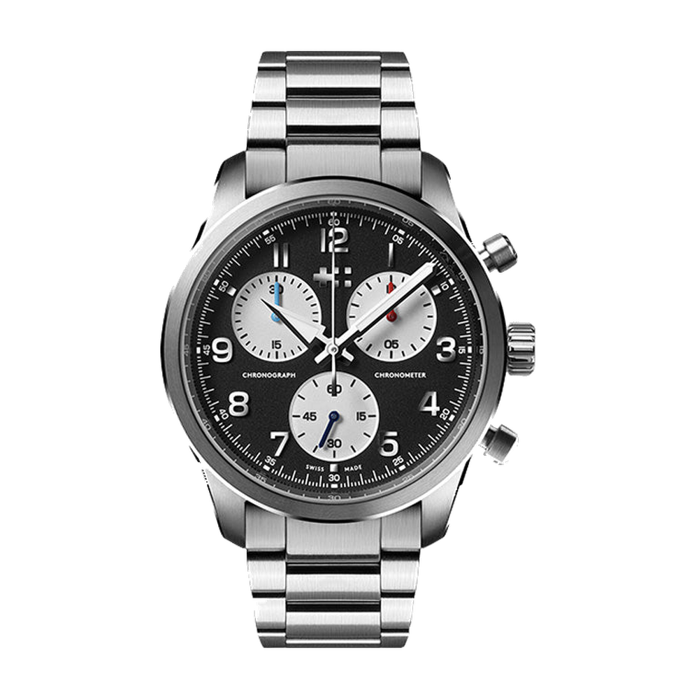 Christopher Ward C63 Valour Black Dial Straps
