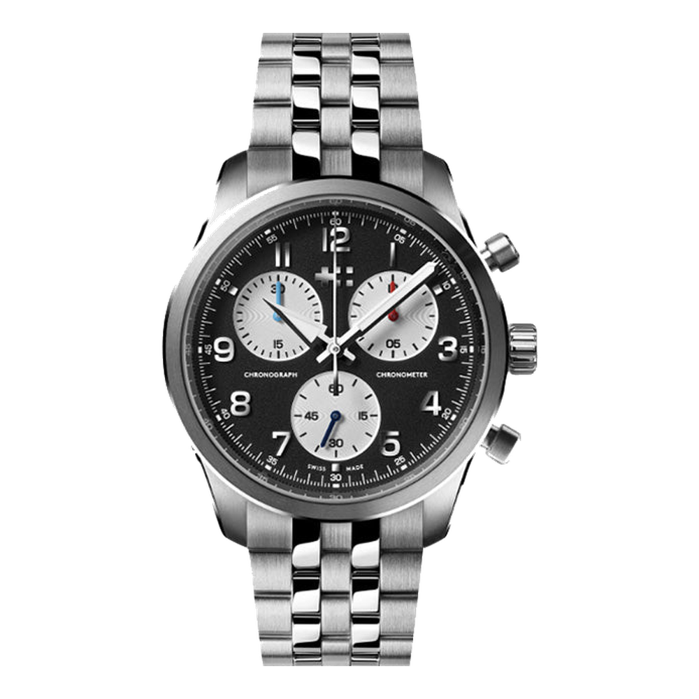Christopher Ward C63 Valour Black Dial Straps