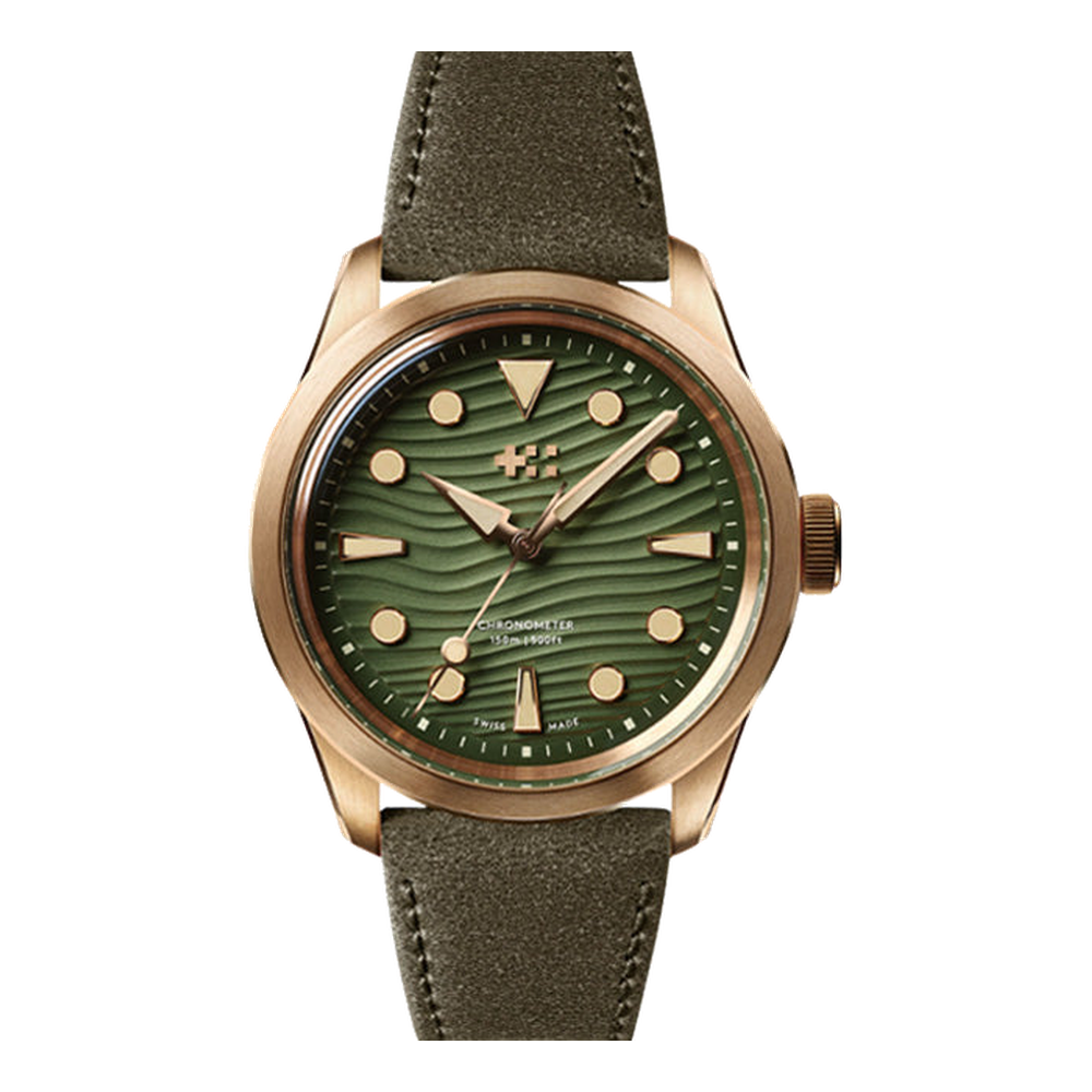 Christopher Ward C65 Dune Aeolian Bronze  Green Dial Straps