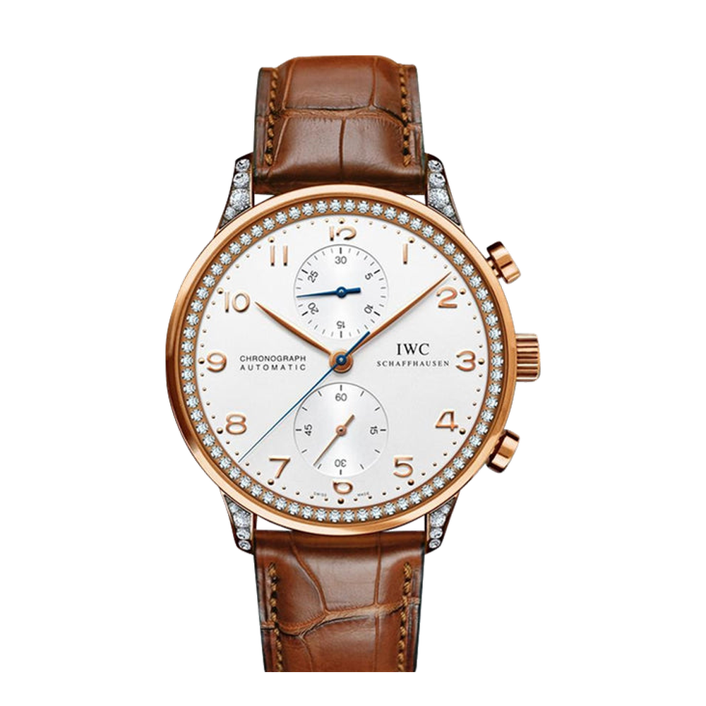 IWC Portuguese Chrono-Automatic Rose Gold / 80 Diamond
