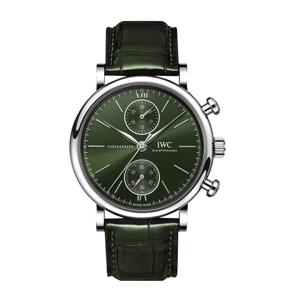 IWC Portofino Chronograph 39 Stainless Steel / Green
