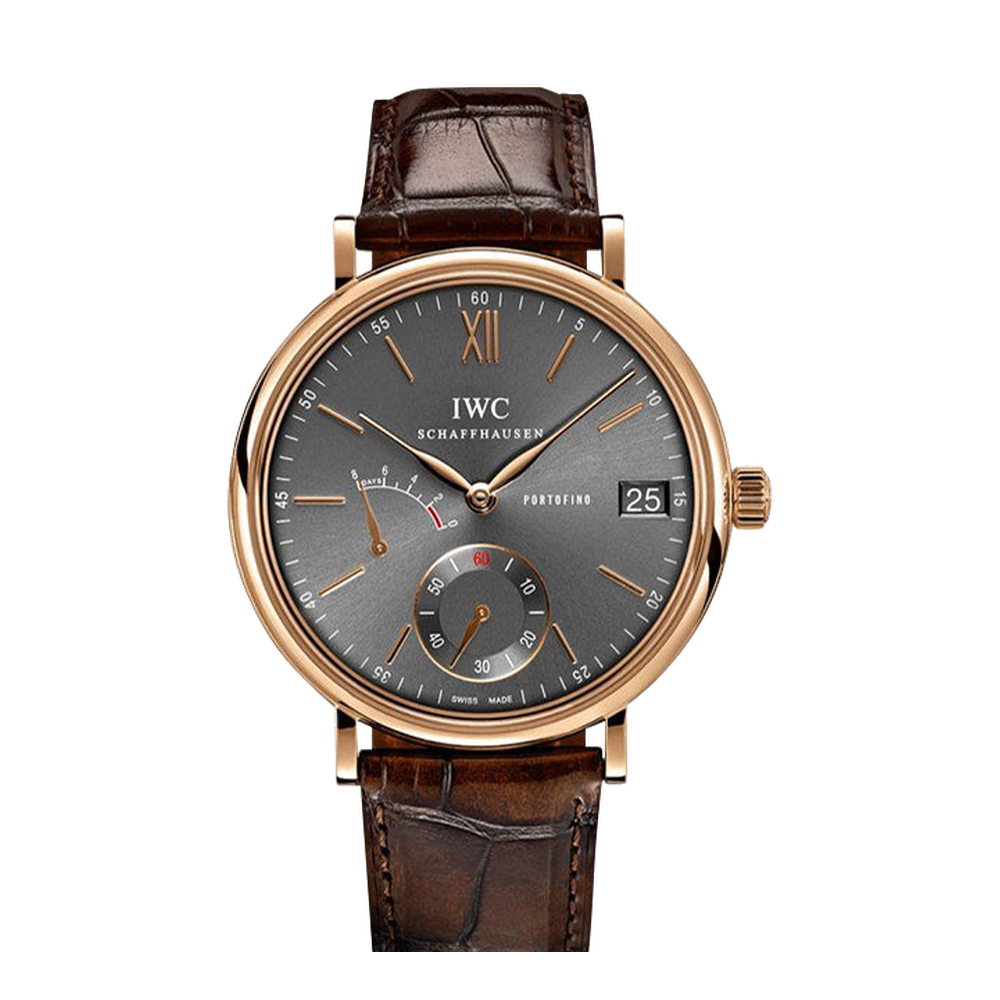 IWC Portofino Hand-Wound Eight Days Red Gold / Ardoise
