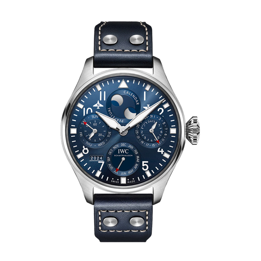 IWC Big Pilot's Watch Perpetual Calendar Blue/Navy Dial Straps