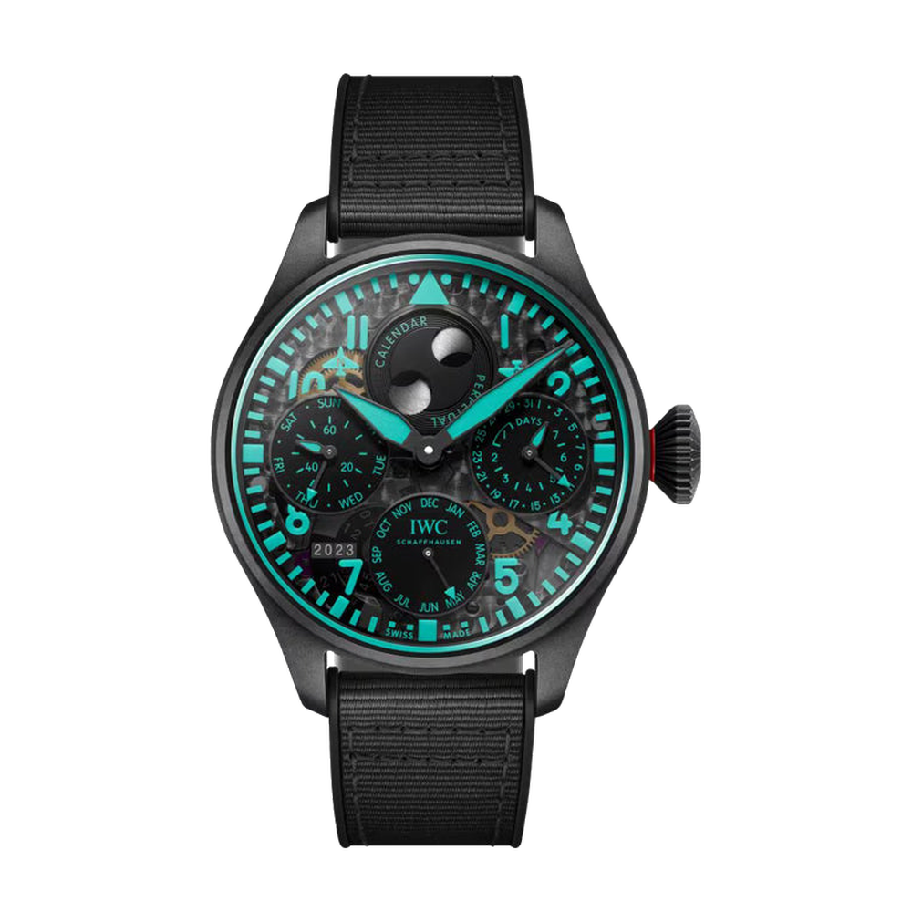 IWC Big Pilot's Watch Perpetual Calendar Edition Toto Wolff X Mercedes-AMG Petronas Formula One Team Green Dial Straps