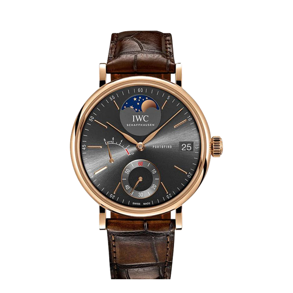 IWC Portofino Hand-Wound Eight Days Moonphase Red Gold / Ardoise
