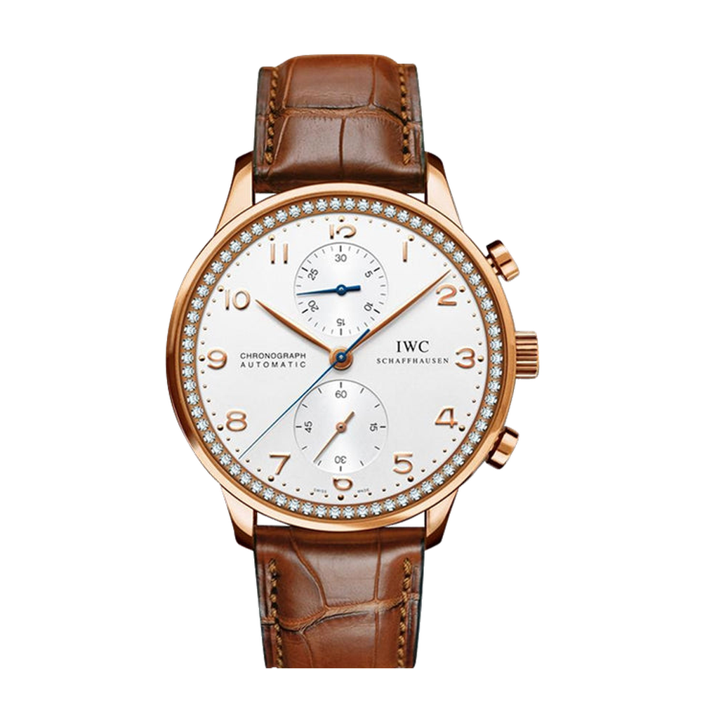 IWC Portuguese Chrono-Automatic Rose Gold / 80 Diamond