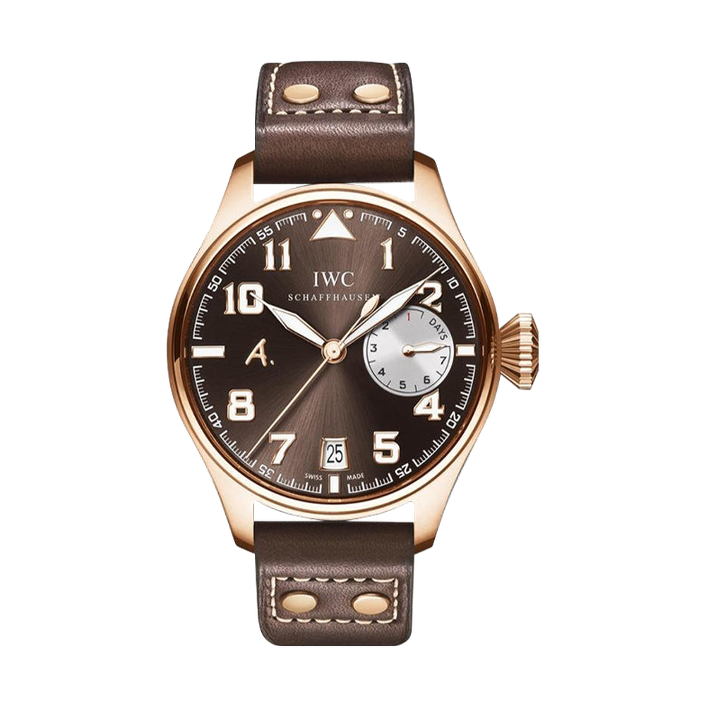 IWC Big Pilot Antoine De Saint Exupery Red Gold Brown Dial Straps